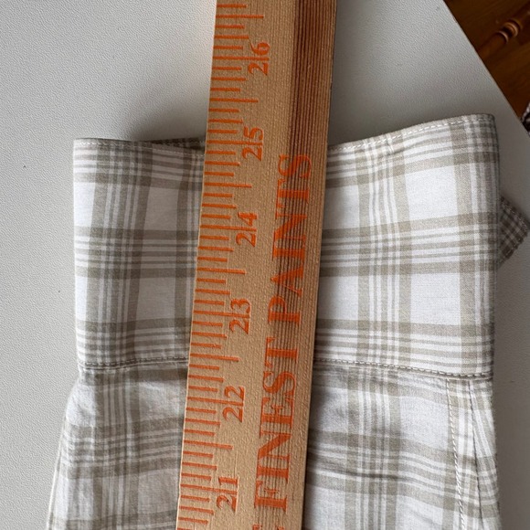 John Varvatos Mens Tan White Plaid Cotton Button Down Shirt Small - Picture 7 of 9